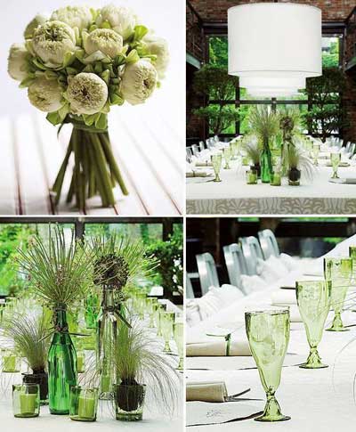 decoraciones para bodas. decoracion-odas-color-verde