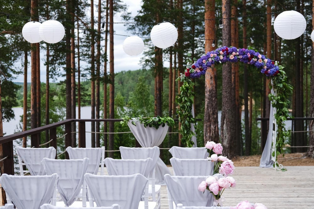 boda en una finca al aire libre